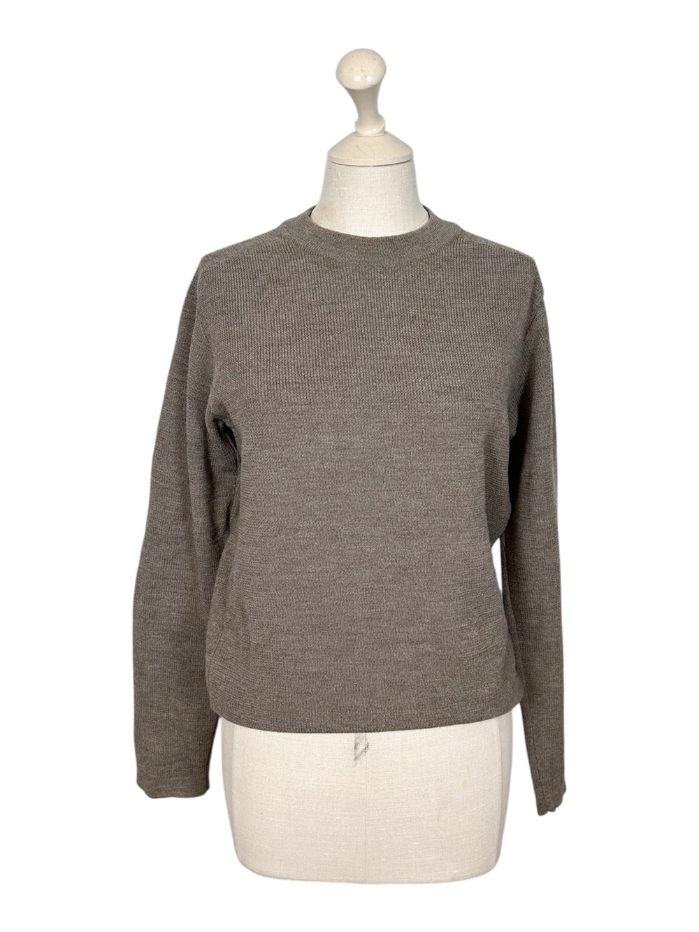 CP Company Wool Neutral Taupe Crewneck Sweater